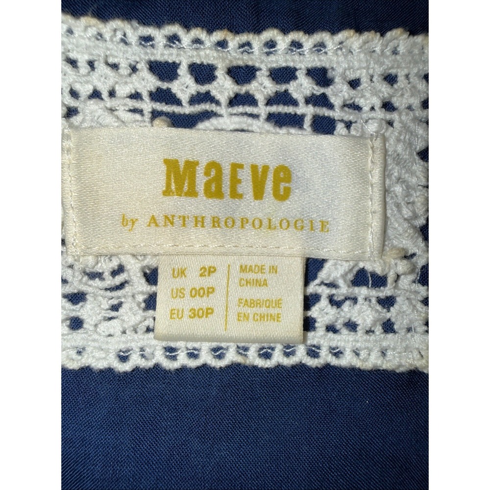 Maeve Anthropologie Botanica Patchwork Dress Women's Size 00 Petite Midi Wrap - Picture 8 of 11